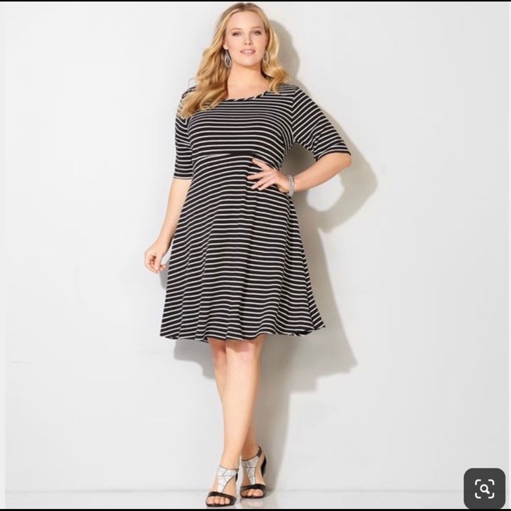 Striped skater dress